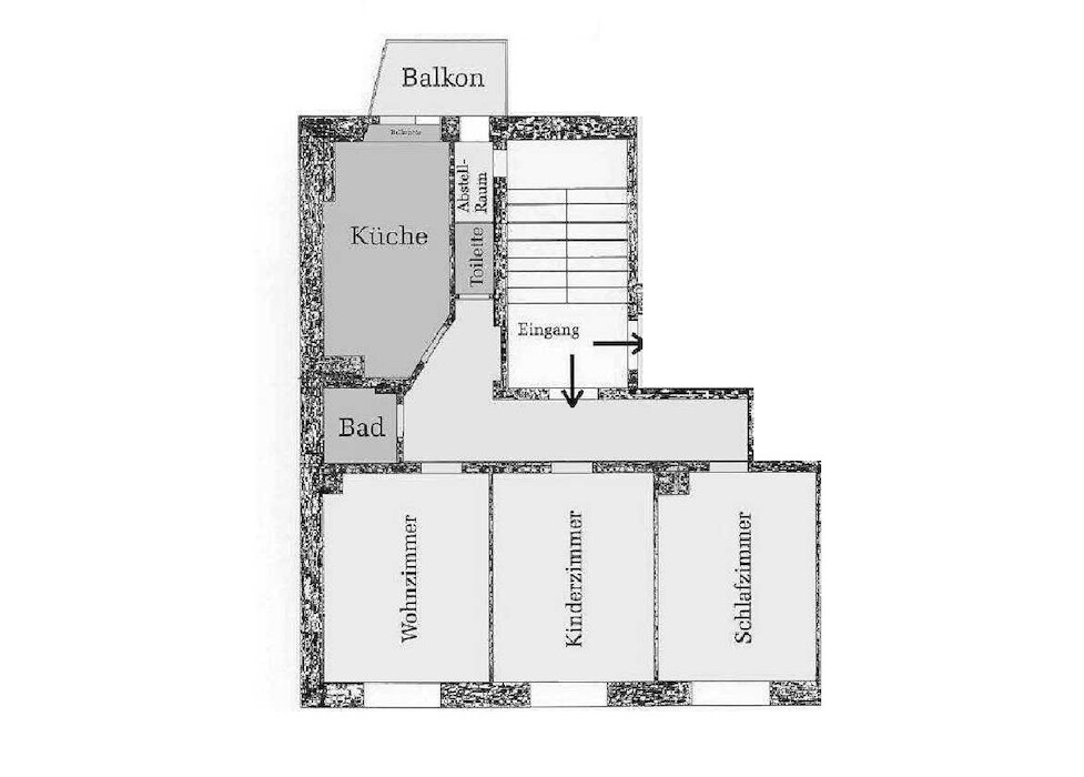 Balkon - separates WC - Badewanne - 76 m² | 3-Zimmer-Wohnung Plauen Haselbrunn - Foto 3