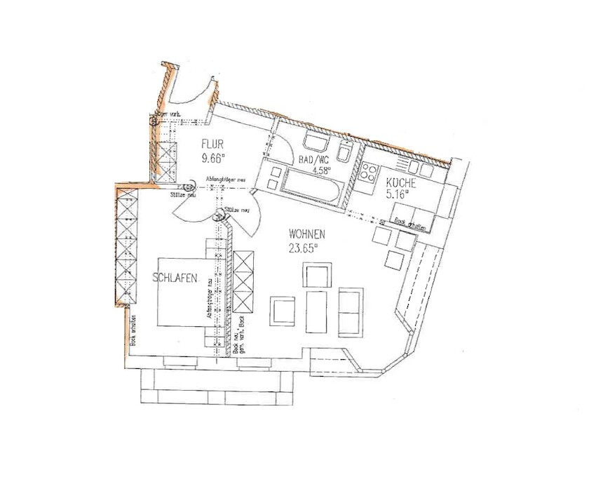 Balkon - Badewanne - Laminat - Stellplatz | 2-Zimmer-Wohnung Plauen Westend - Foto 3