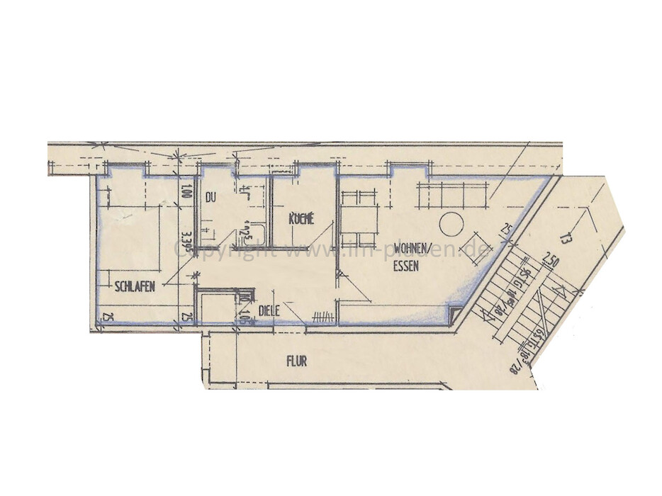 Dachgeschoss – Aufzug – Tiefgarage | 2-Zimmer-Wohnung Auerbach Zentrum - Photo 2