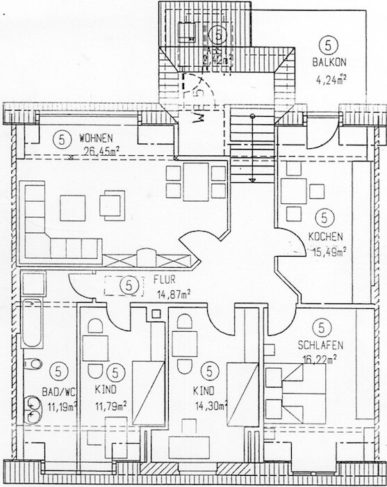 4-Raum-Dachgeschosswohnung mit Balkon und Weitblick in Plauen Südvorstadt zur Miete - Foto 4