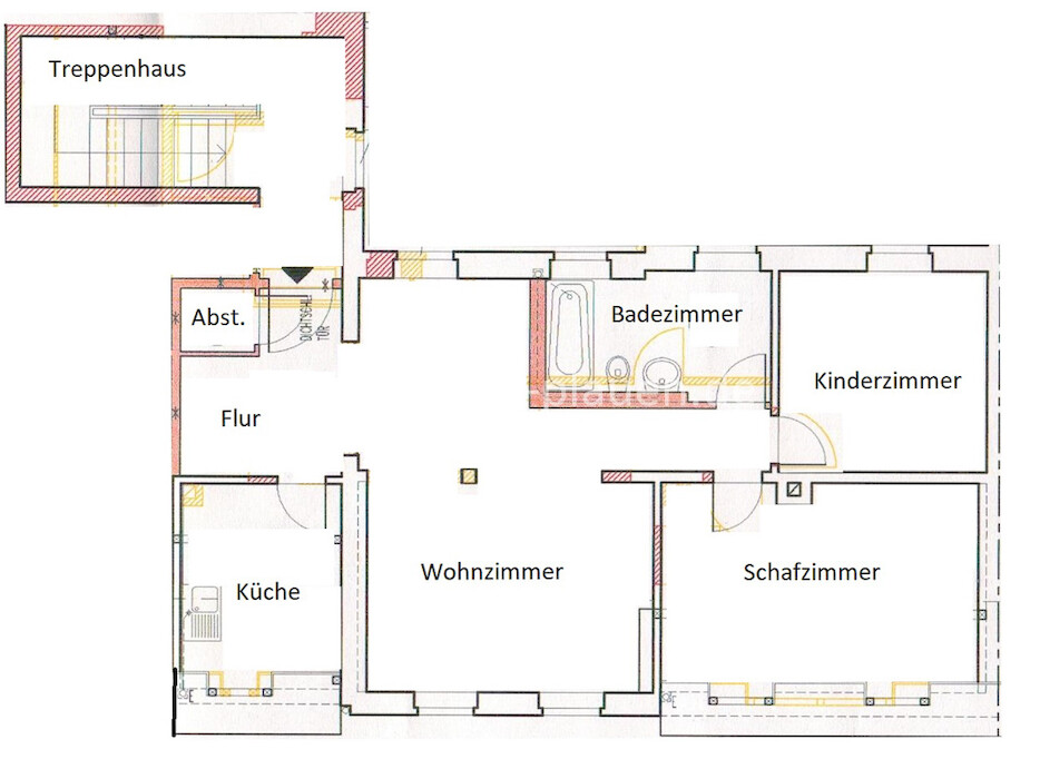 Weitblick – Bad mit Fenster – EBK möglich - Dachgeschoss | 3-Zimmer-Wohnung Plauen Ostvorstadt - Photo 5